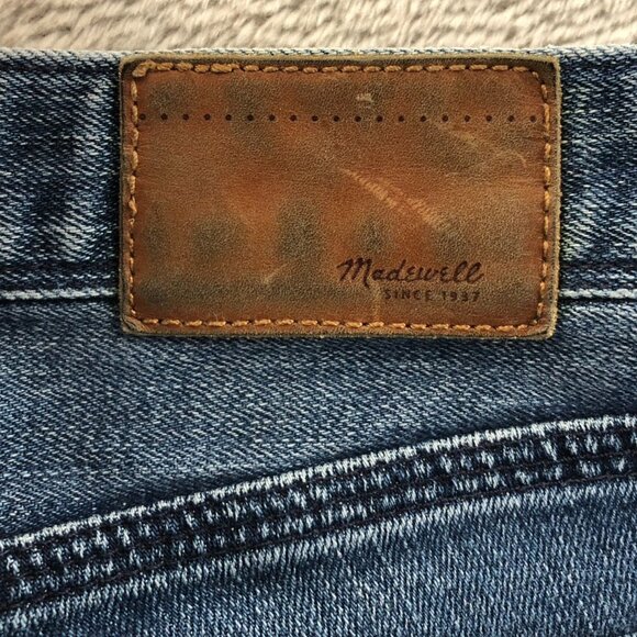 Madewell Womens Jeans 26x34 Blue Denim Stretch Slim Straight Leg Classic Casual - Picture 12 of 14